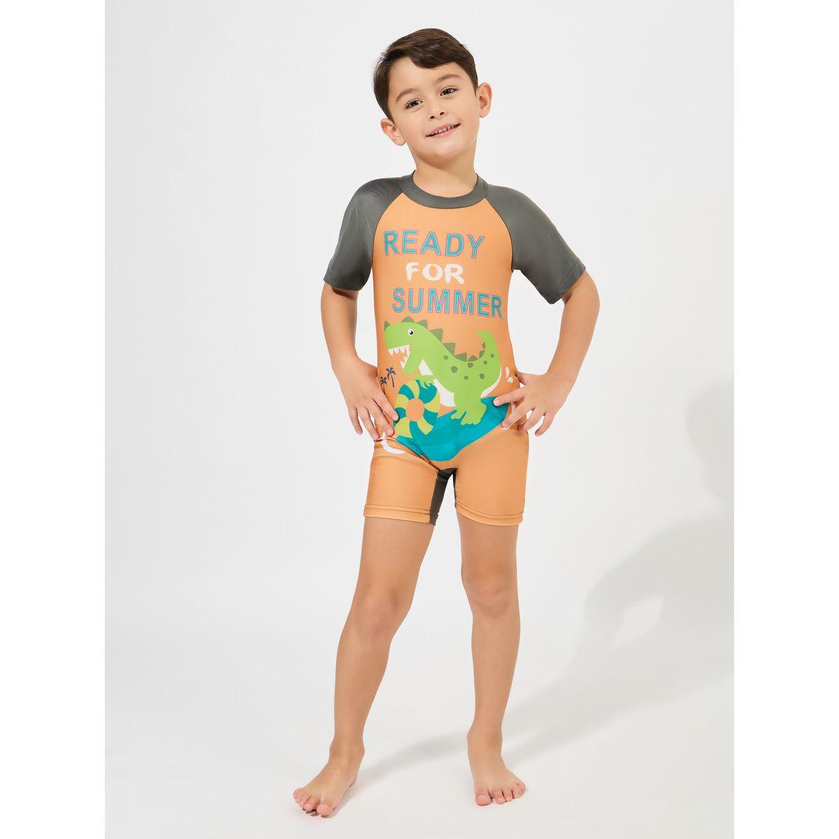 Styli Dinosaur Print Swimsuit with Cap Set-boys-clothing-swimwear-image-3