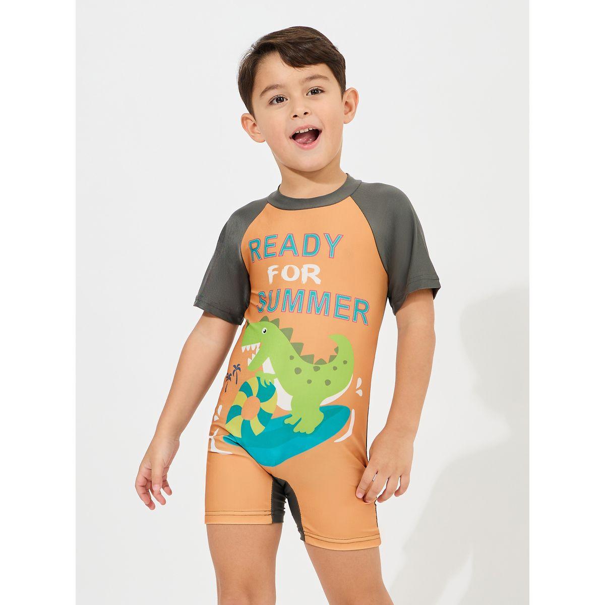Styli Dinosaur Print Swimsuit with Cap Set-boys-clothing-swimwear-image-4