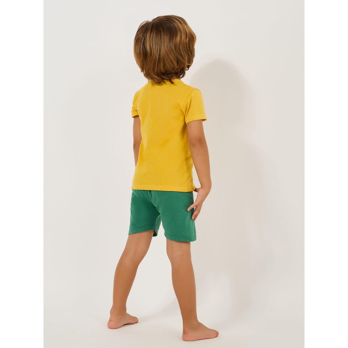 Styli Cotton Printed T-Shirt & Shorts Set-boys-clothing-nightwear-image-5