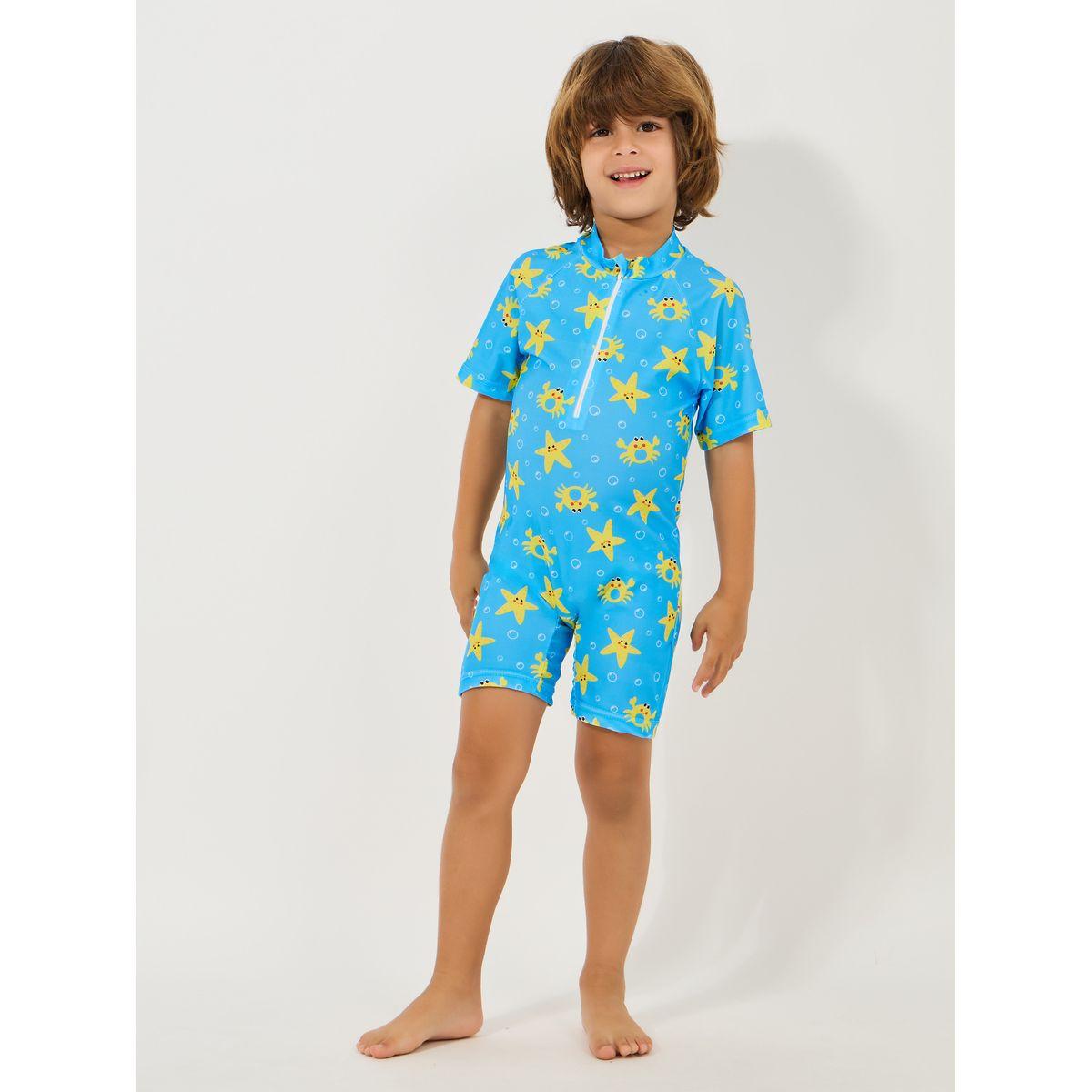 بدلة سباحة بطبعة ستار فيش مع سحَّاب غلق-sports-boys-clothing-tops-image-1