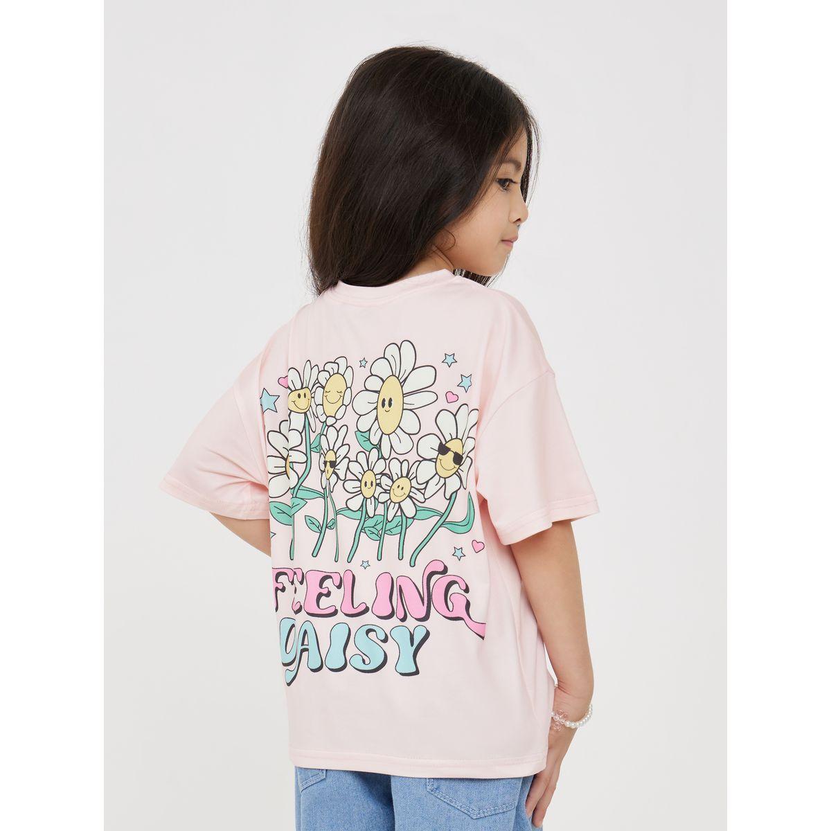 Styli Oversized Printed Back Round Neck T-Shirt-girls-clothing-tshirts-image-1