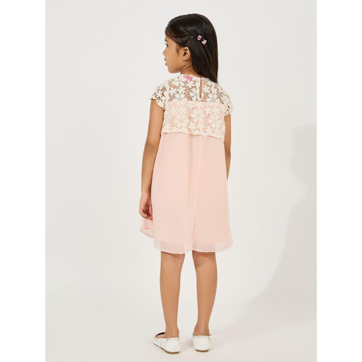 Styli Floral Lace Detail Cap Sleeves Dress-girls-clothing-dressesandjumpsuits-image-4