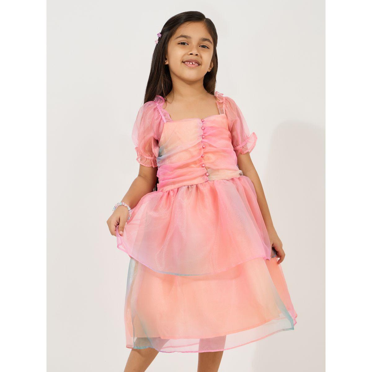 Styli Square Neck Gathered Front Dress-girls-clothing-dressesandjumpsuits-image-2