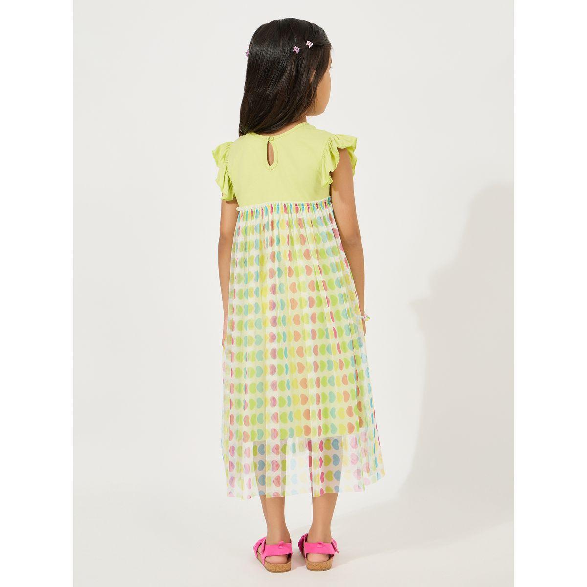 Styli Heart Print Mesh Insert Dress-girls-clothing-dressesandjumpsuits-image-4