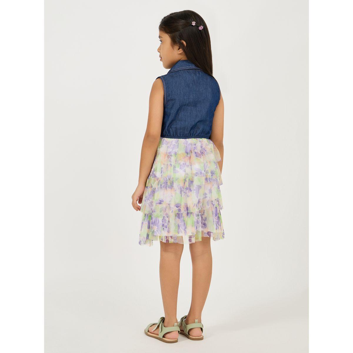 Styli Layered Mesh Insert Collared Dress-girls-clothing-dressesandjumpsuits-image-4
