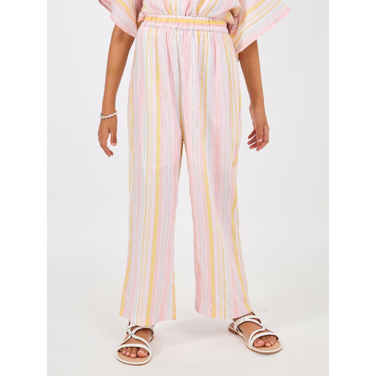 Styli Multi Striped Ruffled Edge Top & Pants Set-girls-clothing-setsandcoords-image-5