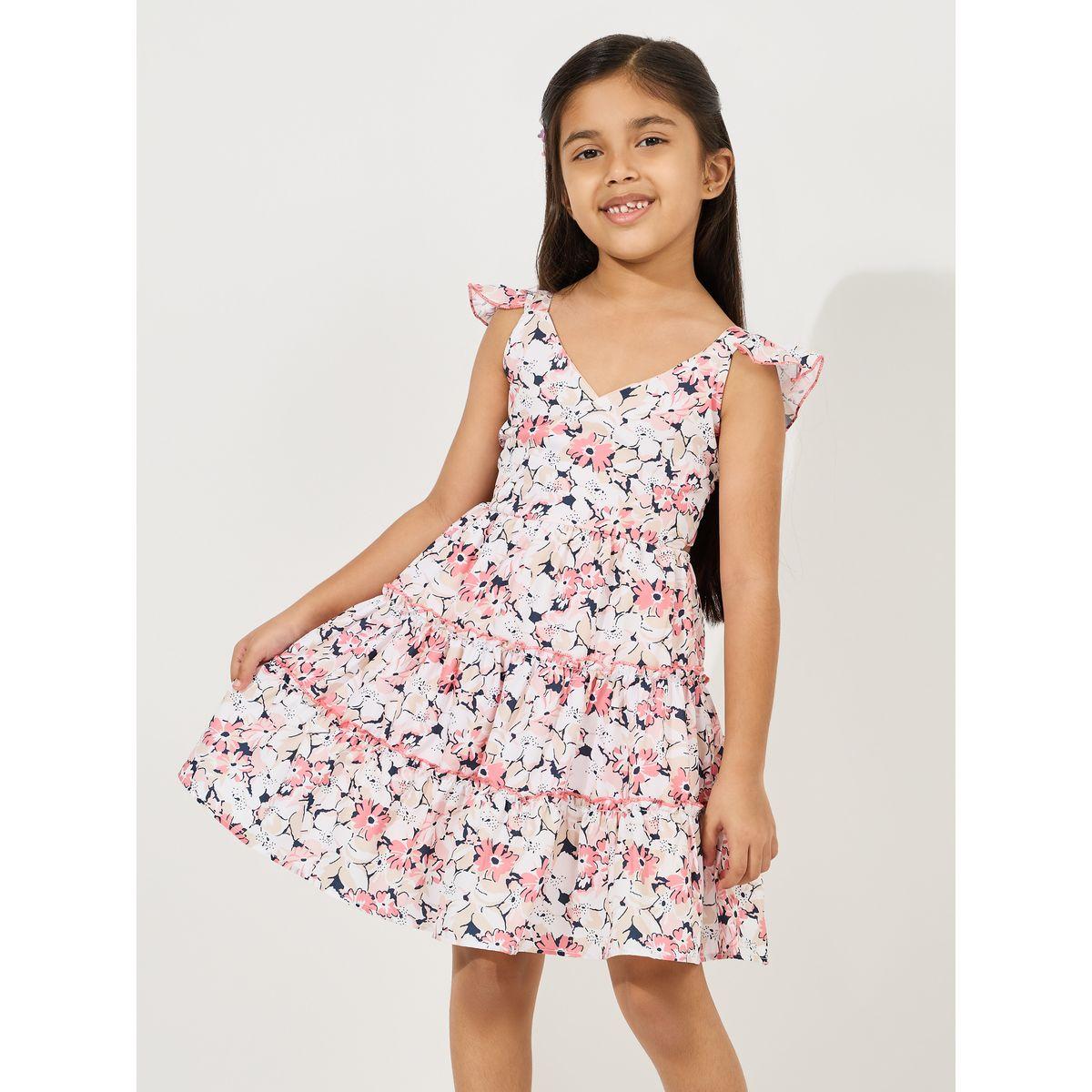 Styli Floral Print Tie-Up Back Dress-girls-clothing-dressesandjumpsuits-image-2