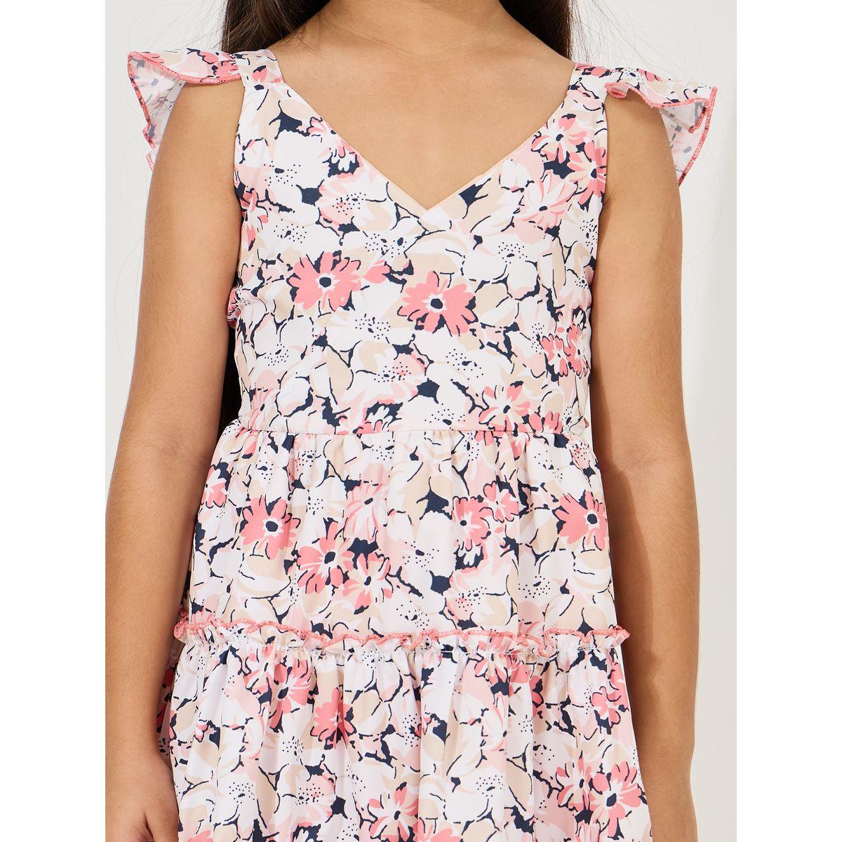 Styli Floral Print Tie-Up Back Dress-girls-clothing-dressesandjumpsuits-image-3