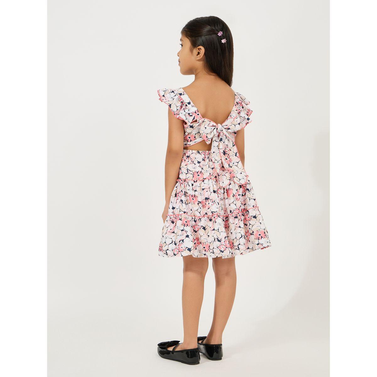 Styli Floral Print Tie-Up Back Dress-girls-clothing-dressesandjumpsuits-image-4