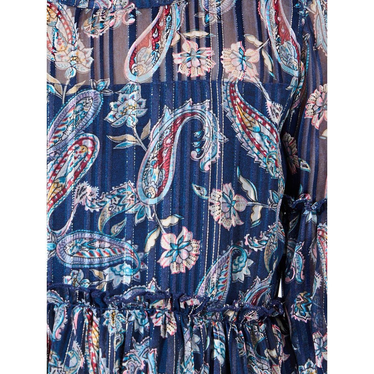 Styli Paisley Print Tiered Long Sleeve Dress-girls-clothing-dressesandjumpsuits-image-3