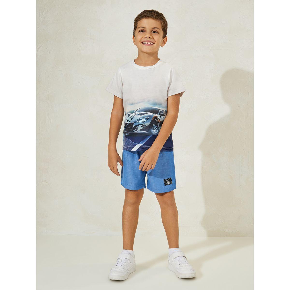 Styli Car Printed T-Shirt & Short Set-boys-clothing-setsandcoords-image-1