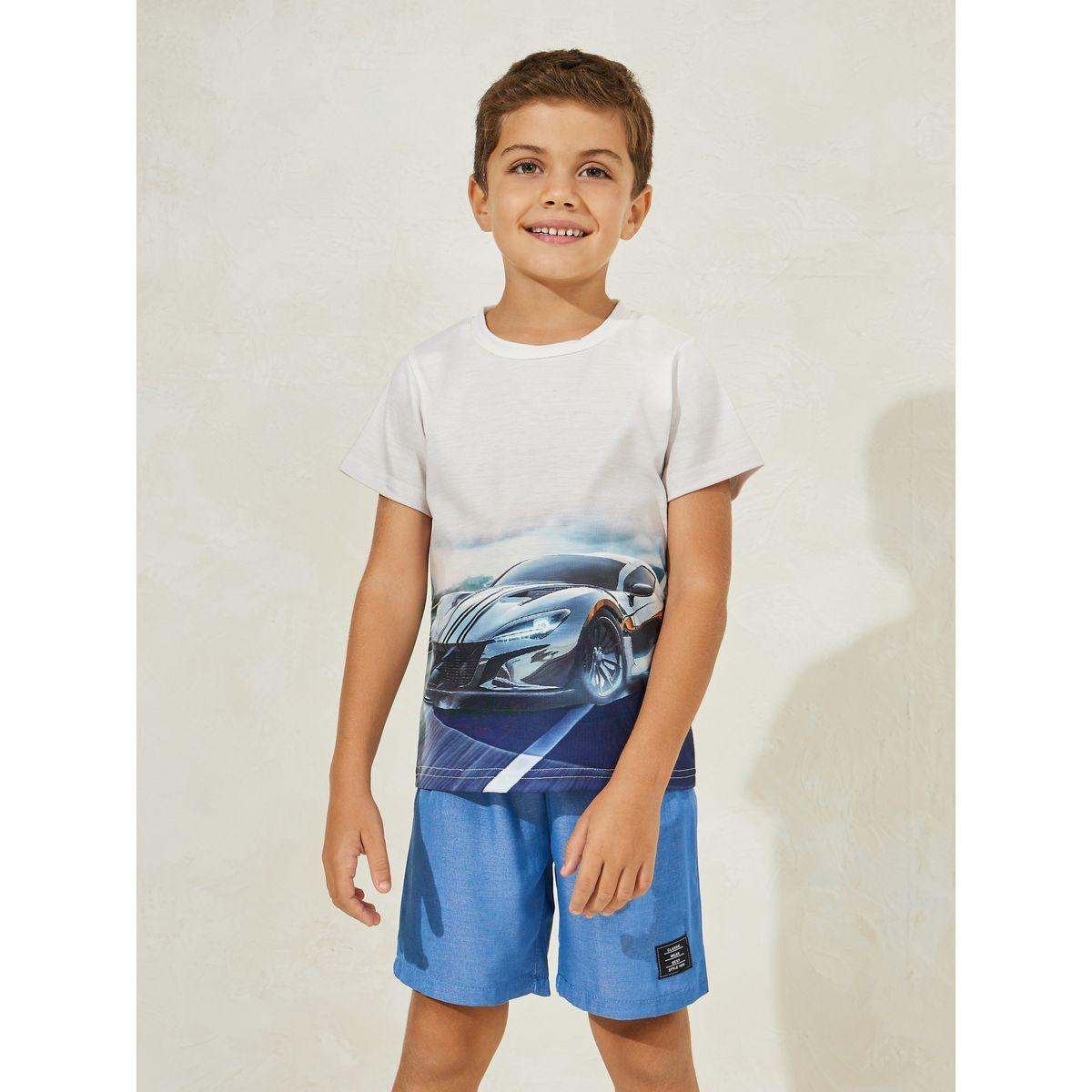 Styli Car Printed T-Shirt & Short Set-boys-clothing-setsandcoords-image-2