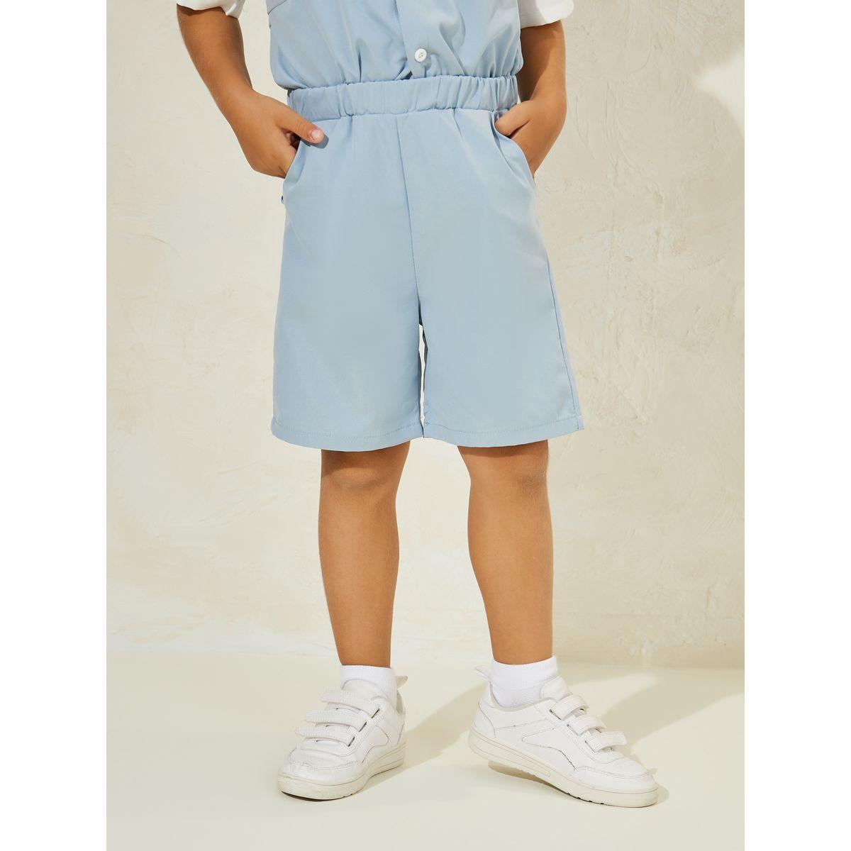 Styli Color Block Shirt & Shorts Set-boys-clothing-setsandcoords-image-5