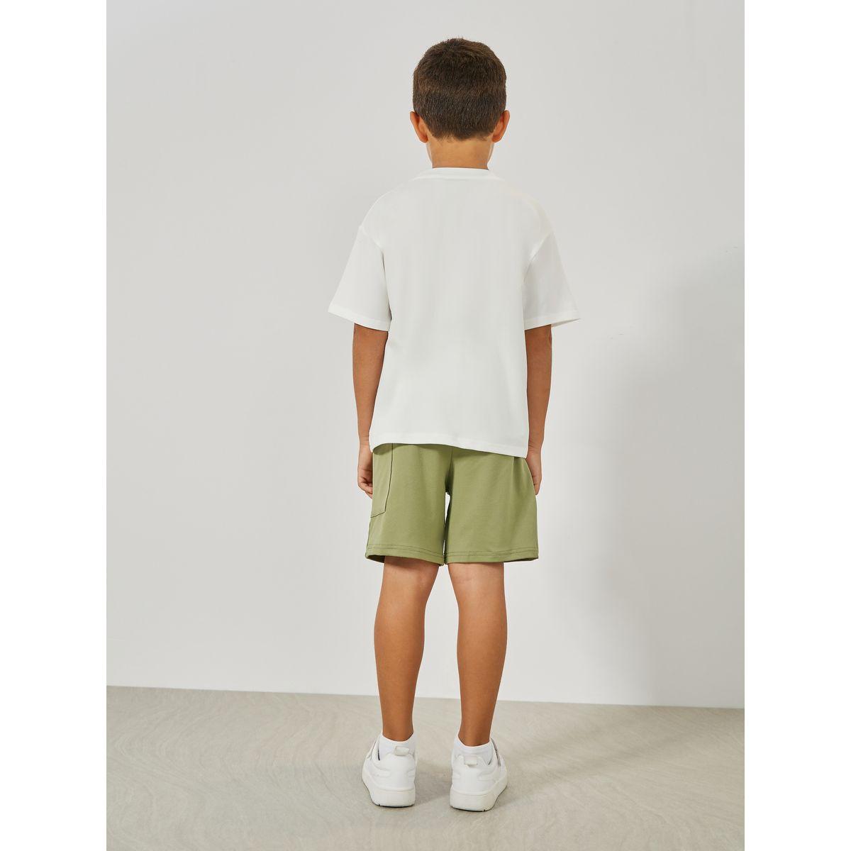 Styli Embossed Slogan T-Shirt & Pocket Shorts Set-boys-clothing-setsandcoords-image-5