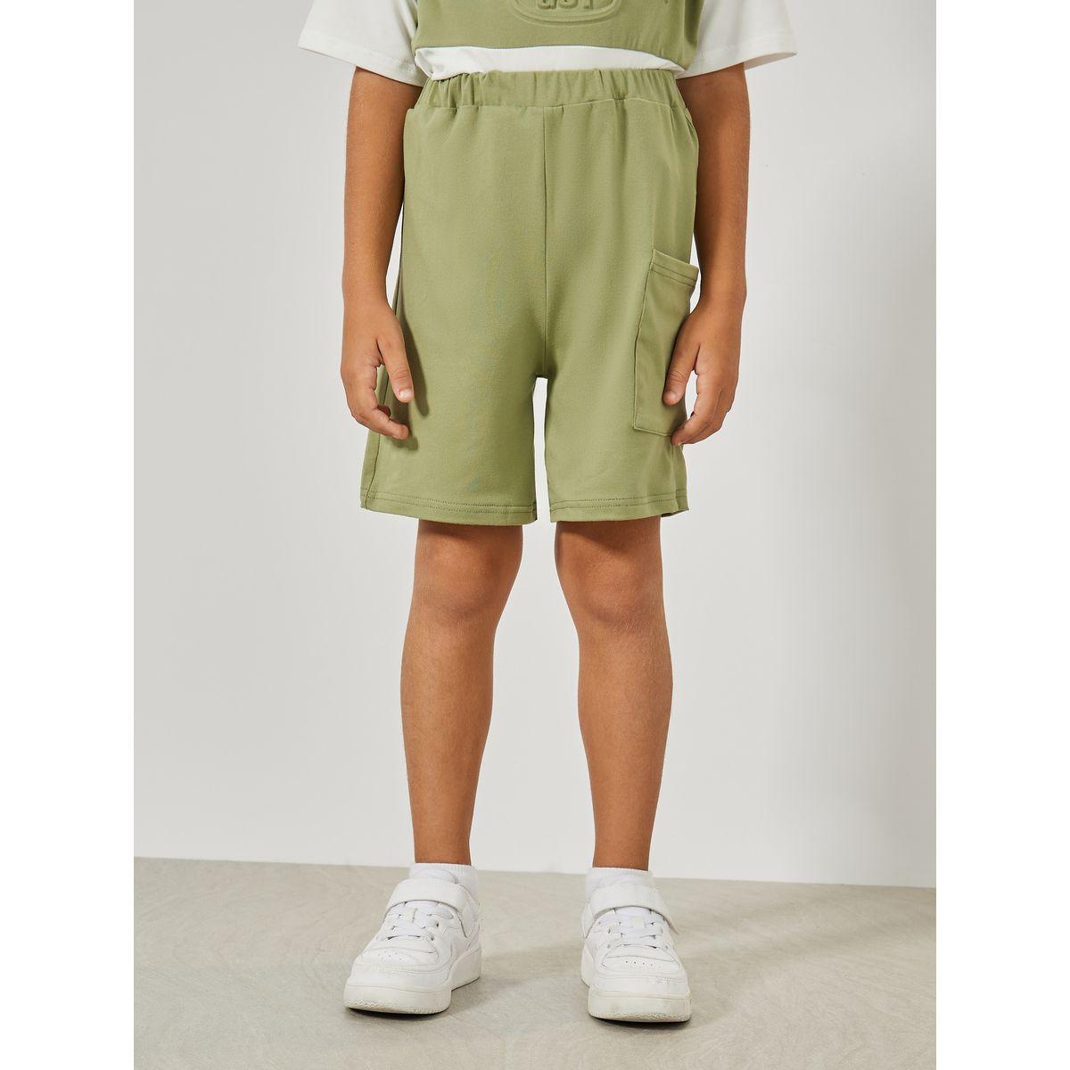 Styli Embossed Slogan T-Shirt & Pocket Shorts Set-boys-clothing-setsandcoords-image-6