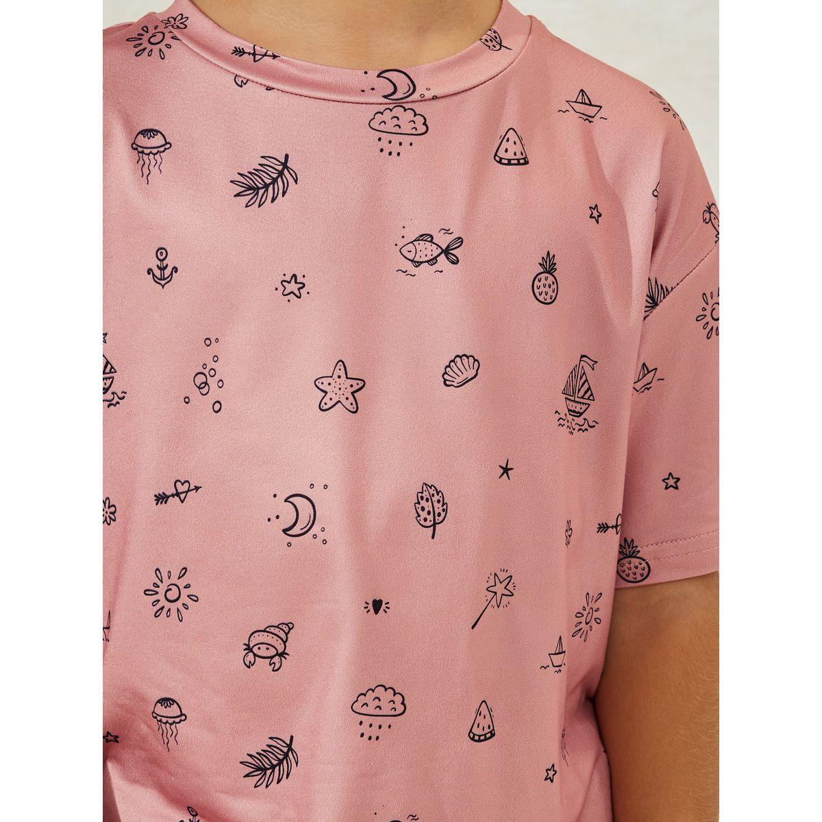 Styli  Printed T-Shirt & Cargo Short Set-boys-clothing-setsandcoords-image-3