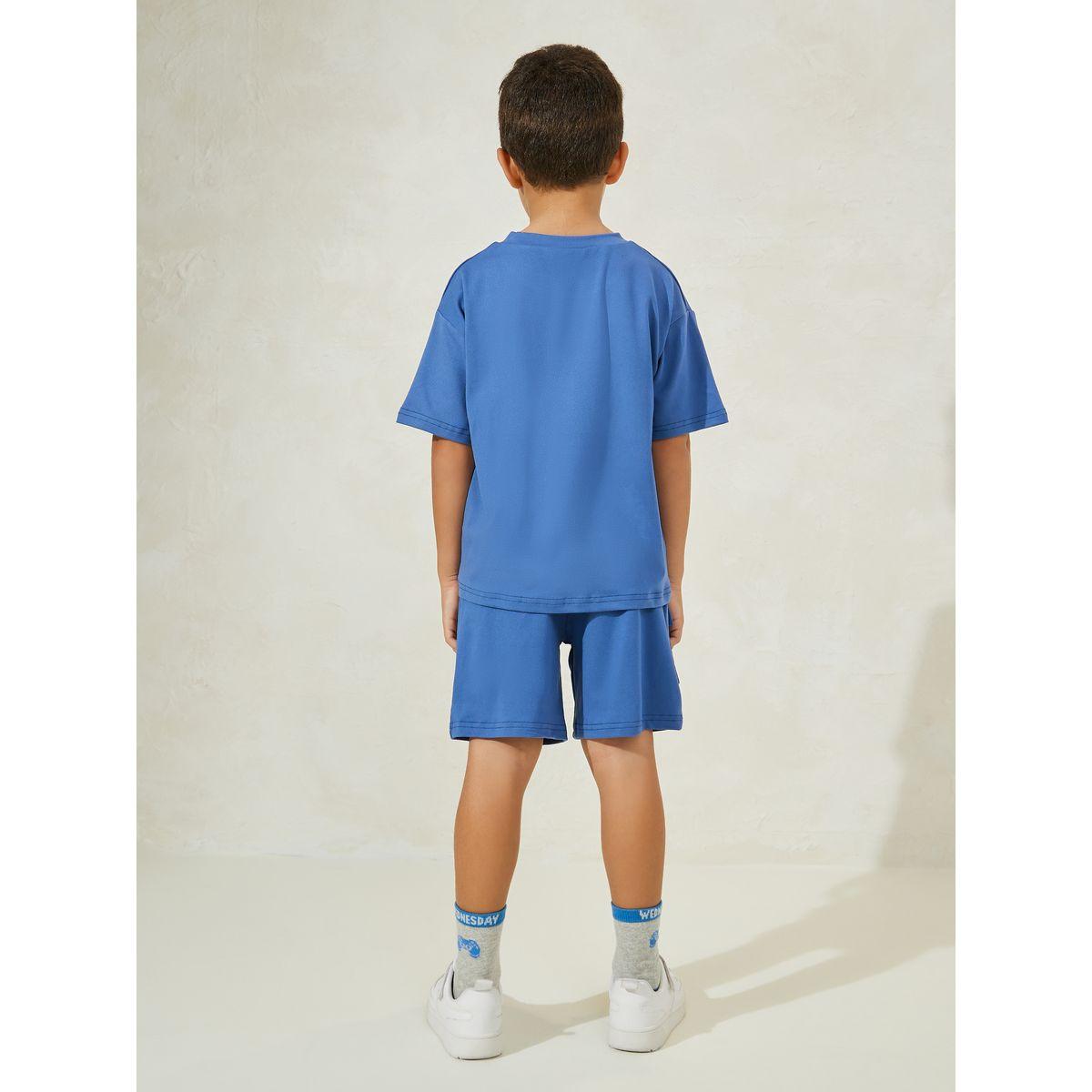 Styli  Patch Detail T-Shirt & Cargo Shorts Set-boys-clothing-setsandcoords-image-4