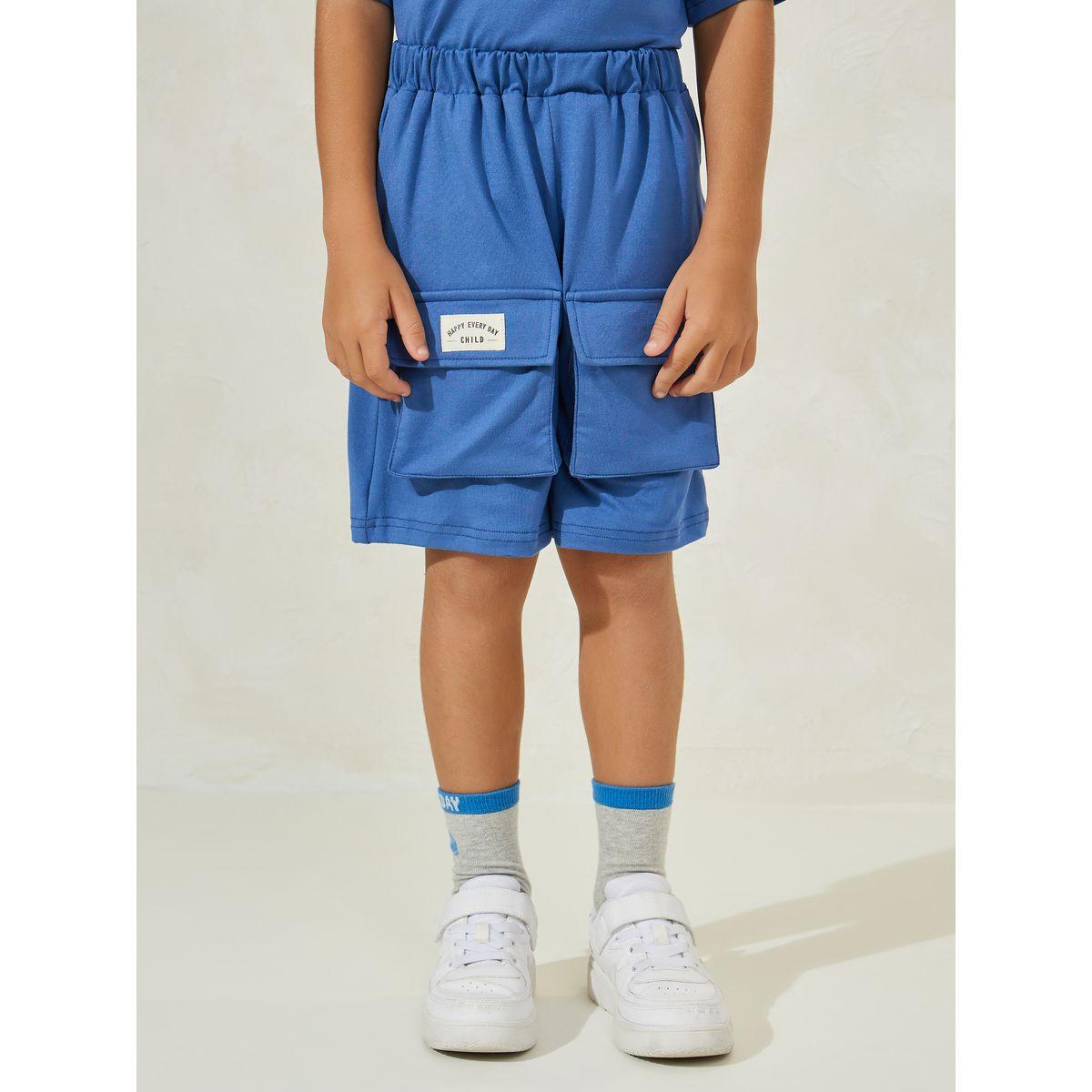 Styli  Patch Detail T-Shirt & Cargo Shorts Set-boys-clothing-setsandcoords-image-5