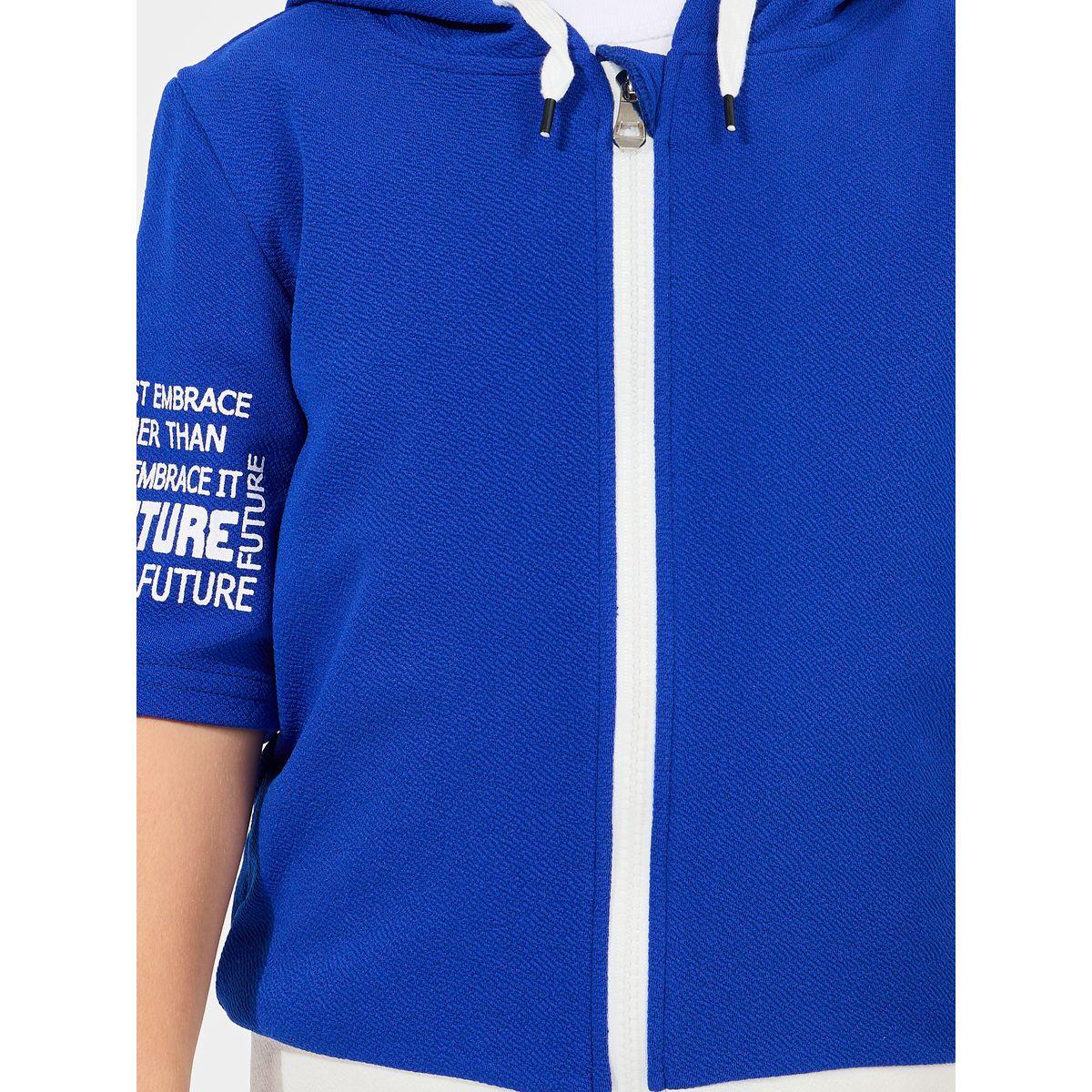Styli Zipper Front Hooded Top & Shorts Set-boys-clothing-setsandcoords-image-4