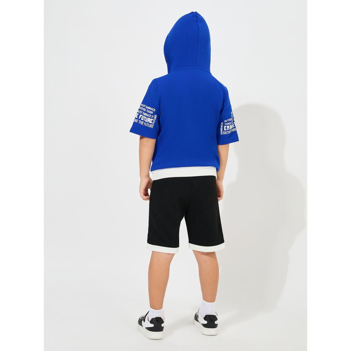 Styli Zipper Front Hooded Top & Shorts Set-boys-clothing-setsandcoords-image-5
