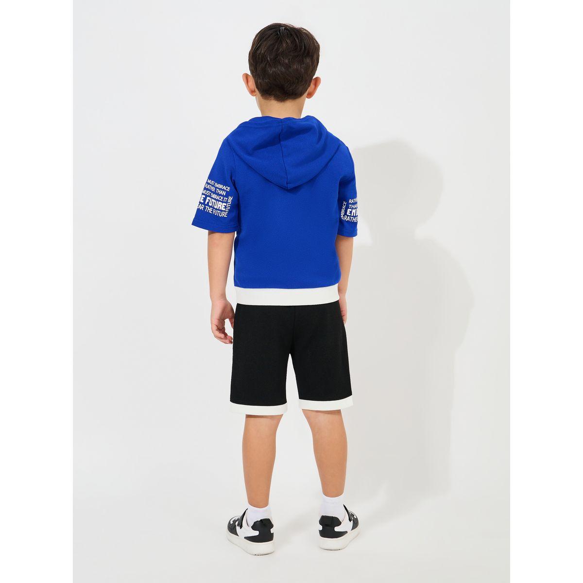 Styli Zipper Front Hooded Top & Shorts Set-boys-clothing-setsandcoords-image-6
