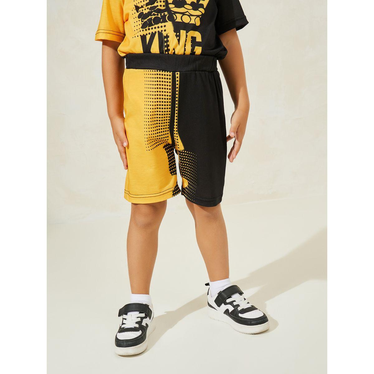 Styli Color Block Printed T-Shirt & Shorts Set-boys-clothing-setsandcoords-image-5