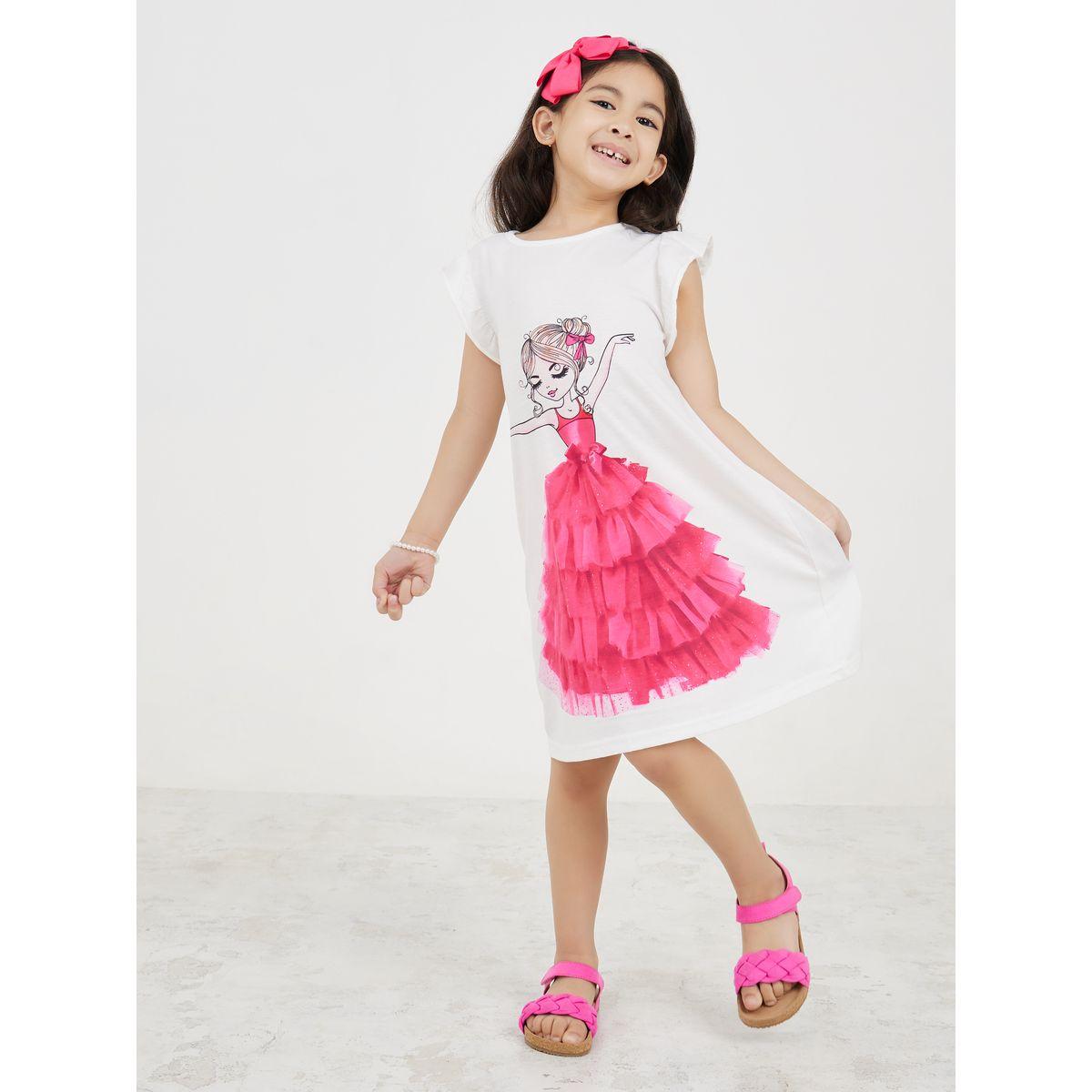 فستان كاجوال مزخرف بطبعة جرافيك-girls-clothing-dressesandjumpsuits-image-1