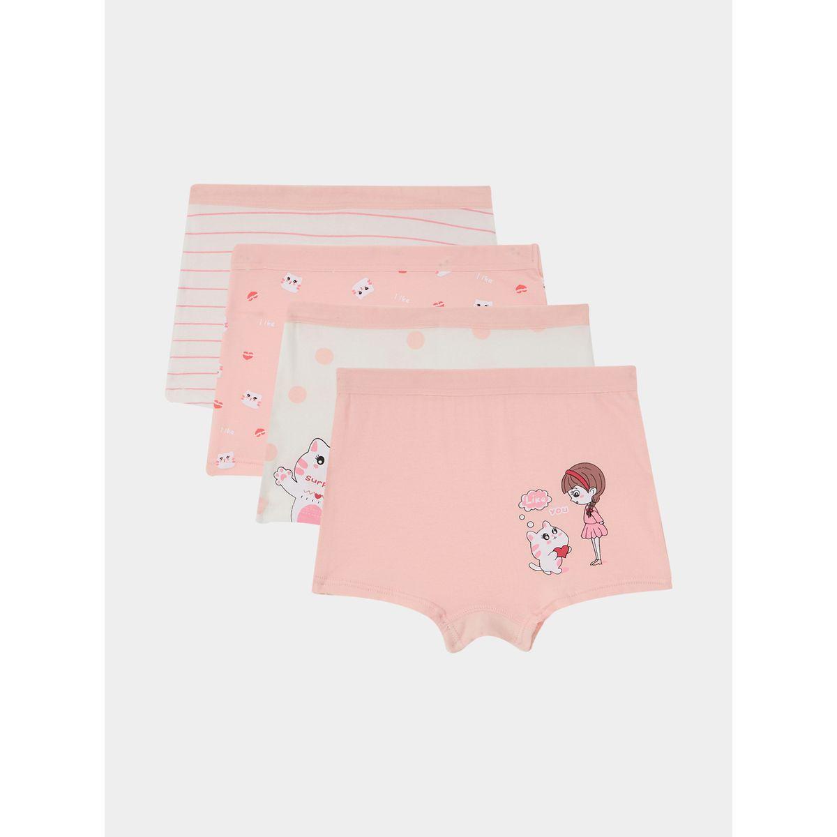 Styli Pack of 4 - Printed Assorted Briefs-girls-clothing-innerwear-image-1