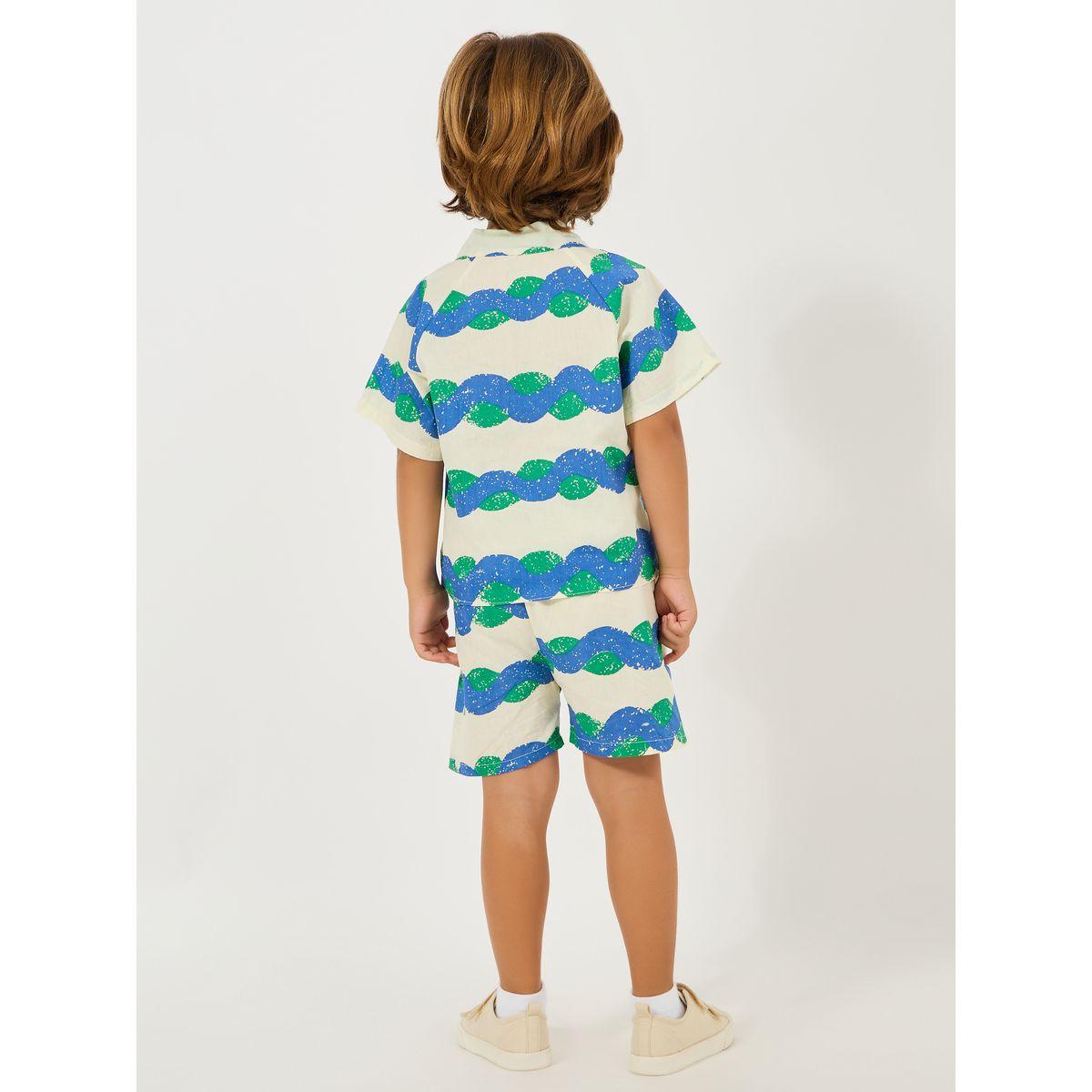 Styli  Wave Printed Shirt & Short Set-girls-clothing-setsandcoords-image-4