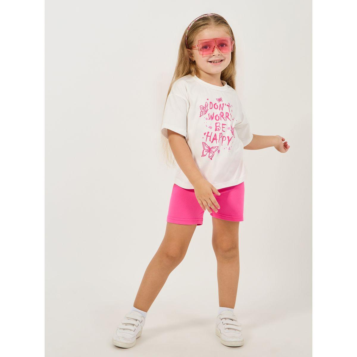 Styli Butterfly Print T-Shirt & Shorts Set-girls-clothing-setsandcoords-image-1