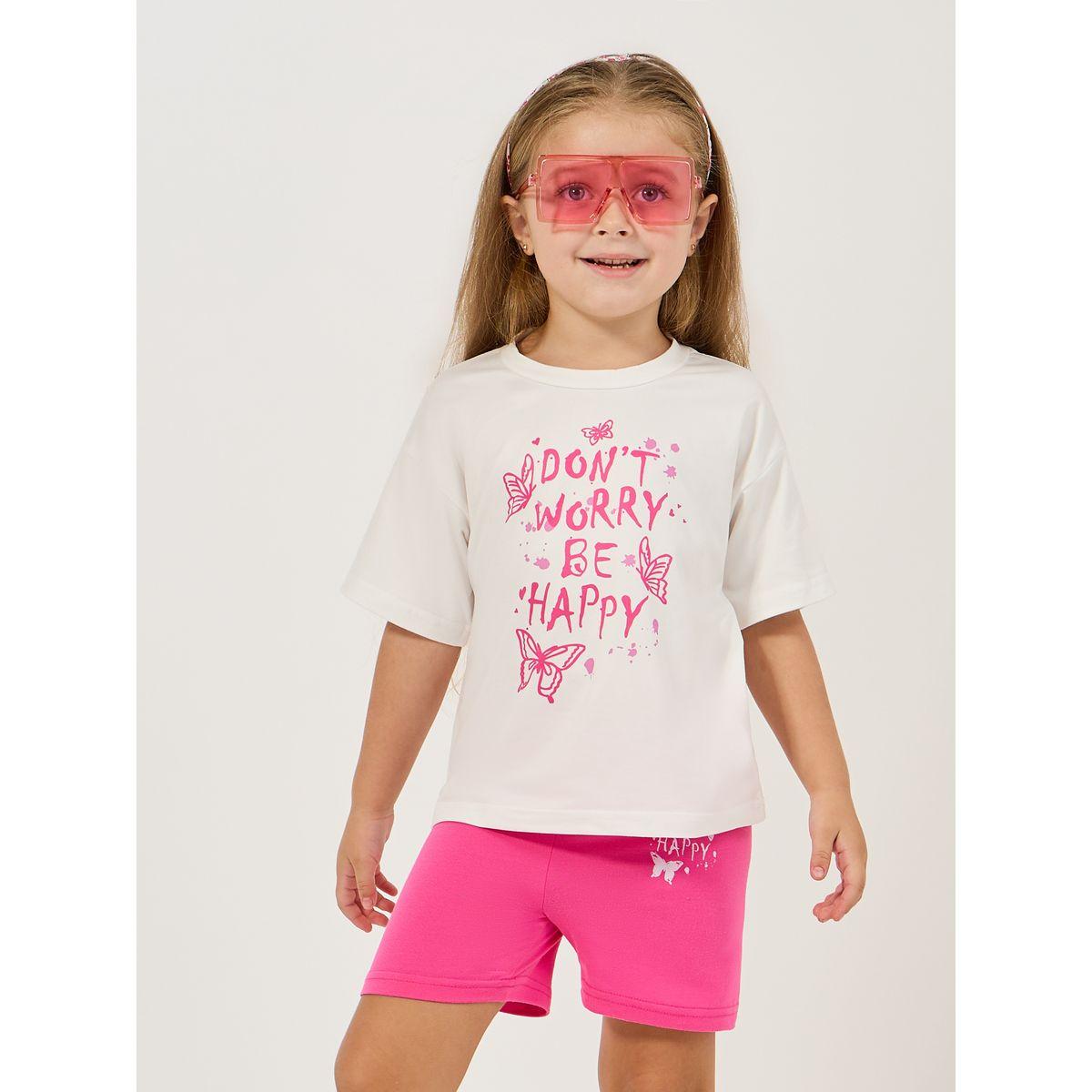 Styli Butterfly Print T-Shirt & Shorts Set-girls-clothing-setsandcoords-image-2