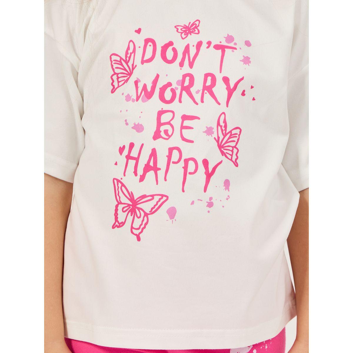 Styli Butterfly Print T-Shirt & Shorts Set-girls-clothing-setsandcoords-image-3
