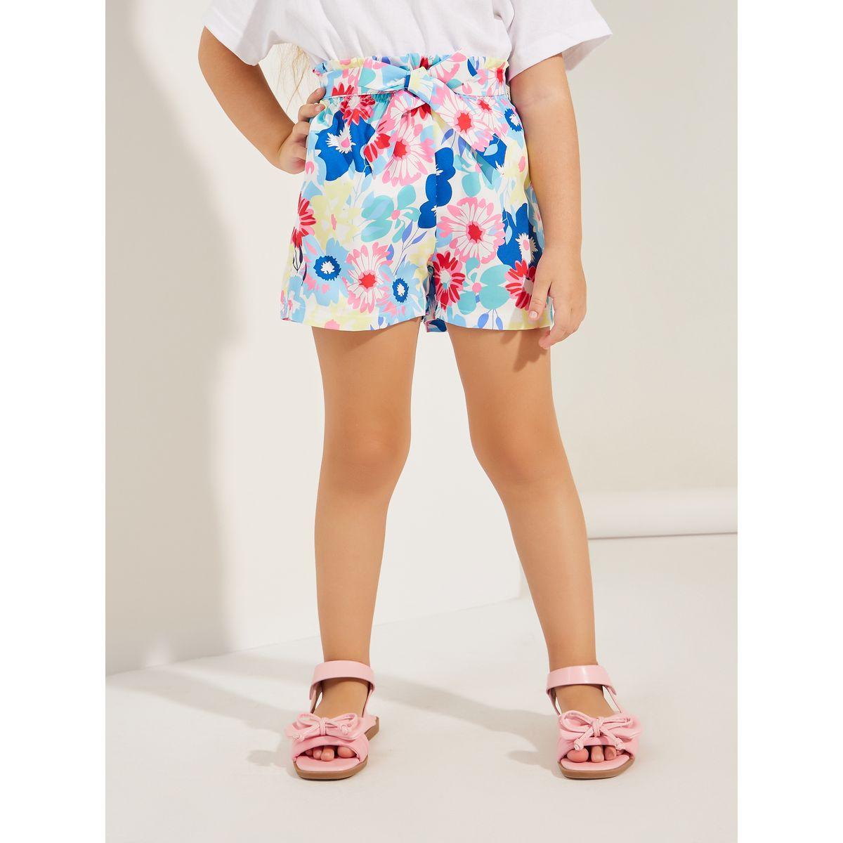 شورت مطبع بزهور مع رباط خصر-girls-clothing-bottoms-shorts-image-2