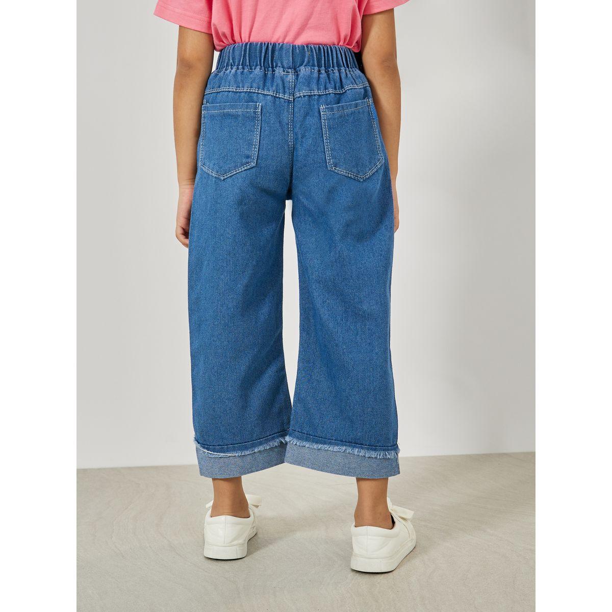 Styli Embroidery Hem Straight Leg Jeans-girls-clothing-bottoms-jeansandjeggings-image-4