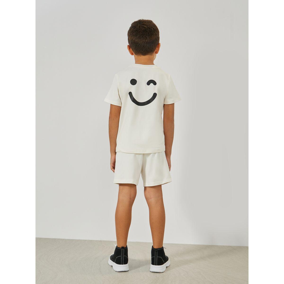 Styli Smile Print T-Shirt & Shorts Set-boys-clothing-setsandcoords-image-4