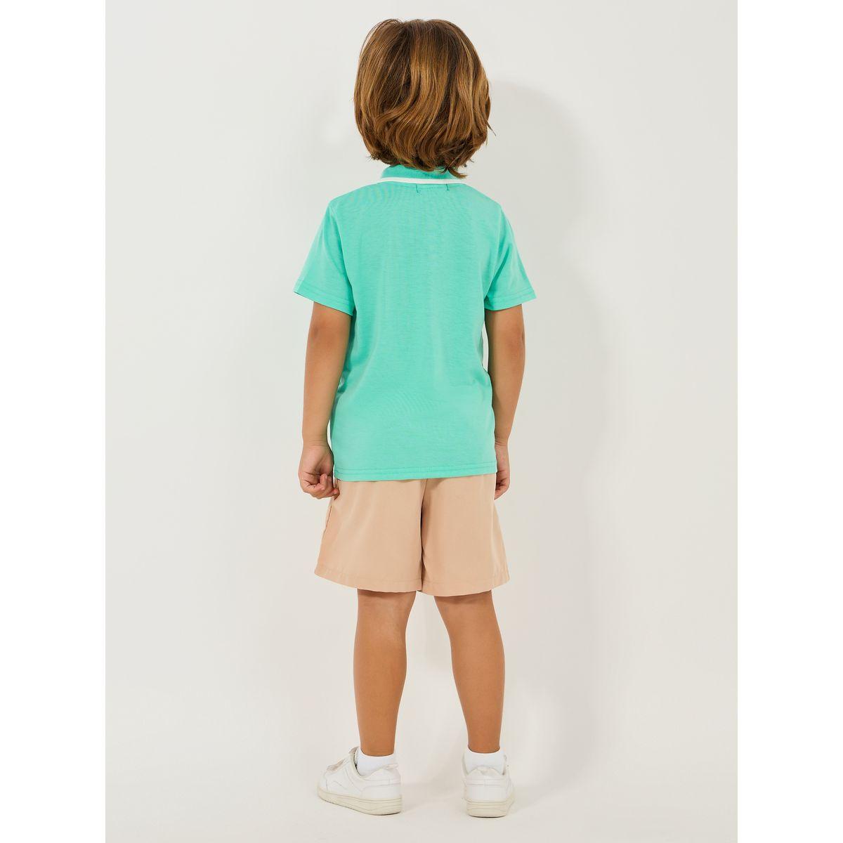 Styli Coconut Tree Print Polo T-Shirt & Shorts Set-boys-clothing-setsandcoords-image-4