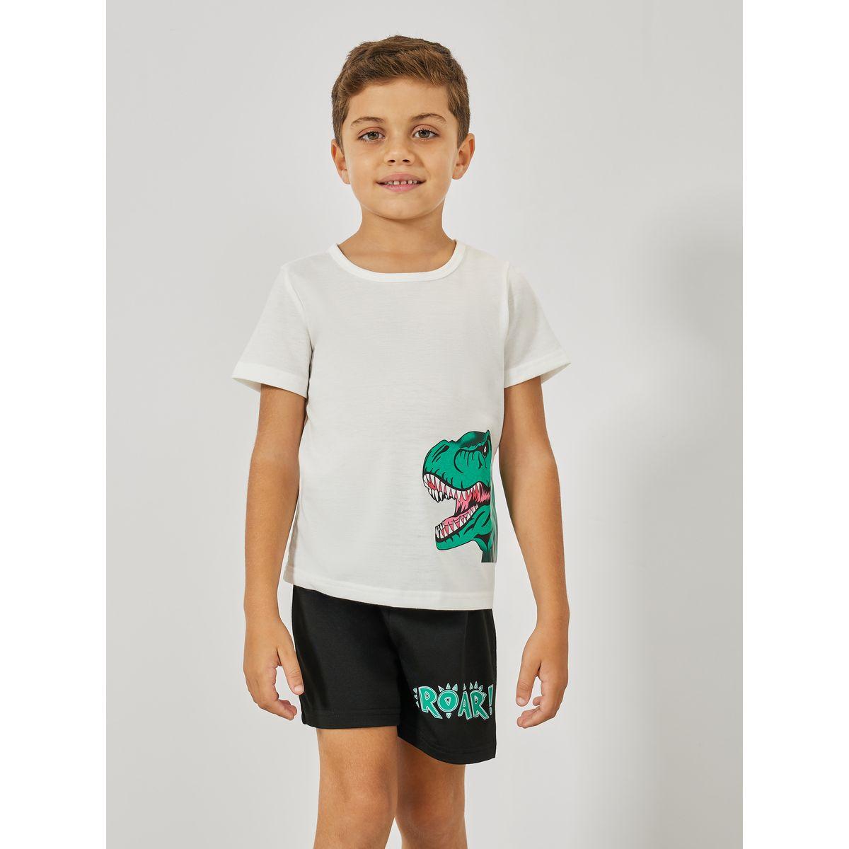 Styli Dinosaur Print T-Shirt & Shorts Set-boys-clothing-setsandcoords-image-2