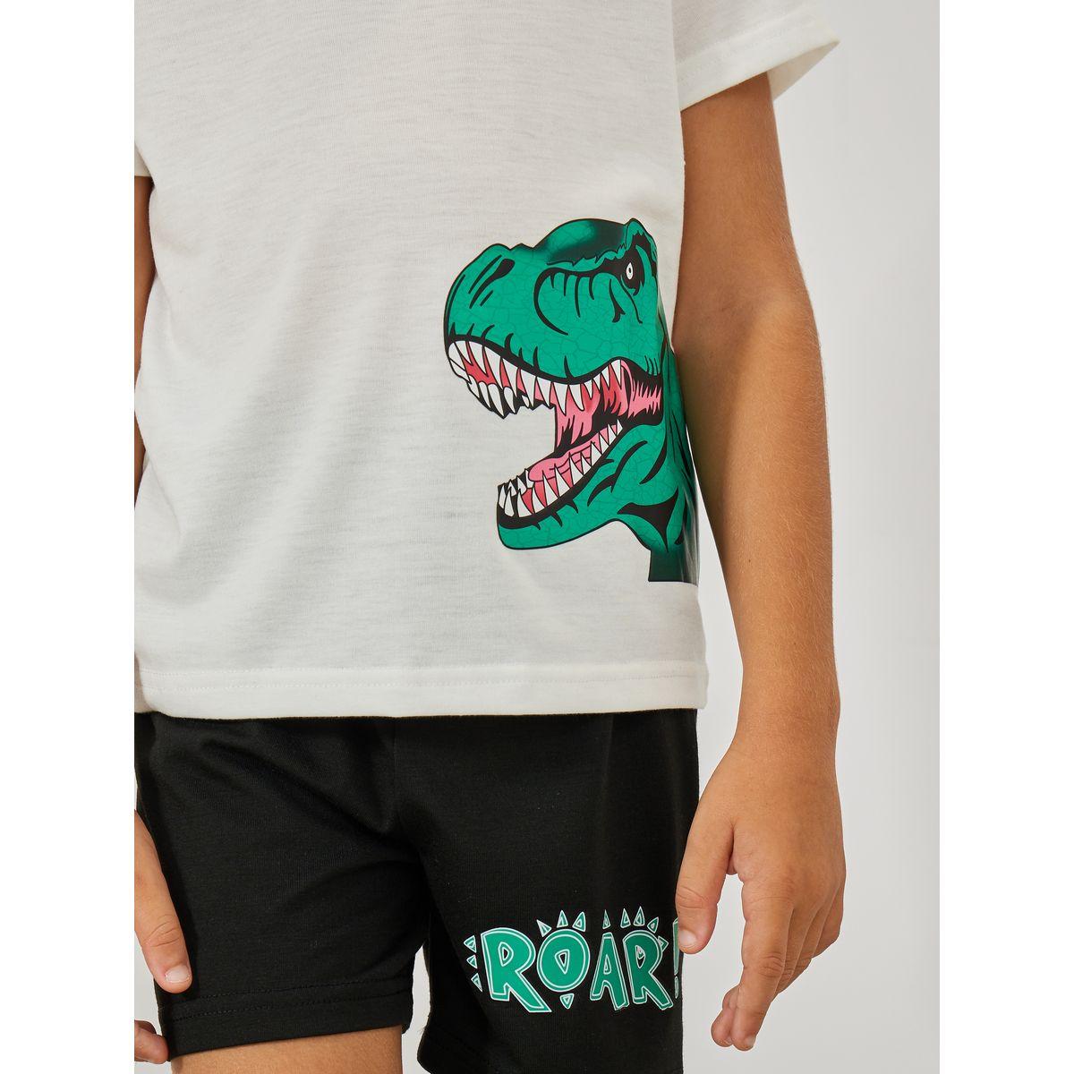 Styli Dinosaur Print T-Shirt & Shorts Set-boys-clothing-setsandcoords-image-3