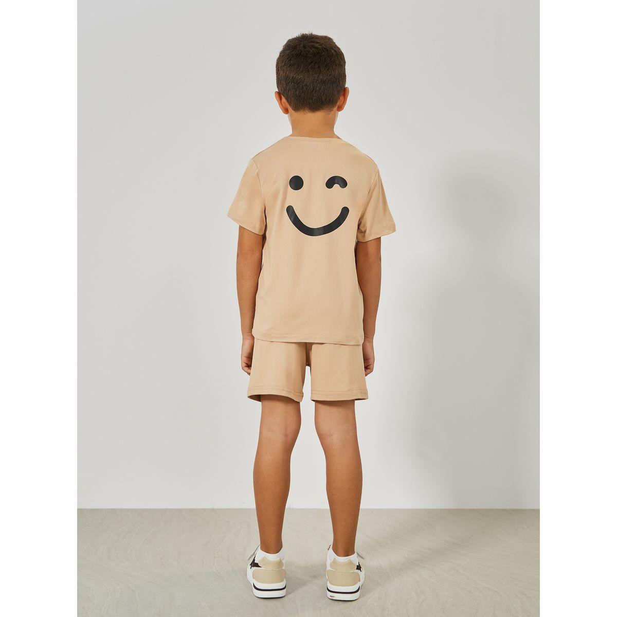 Styli Smile Print T-Shirt & Shorts Set-boys-clothing-setsandcoords-image-4