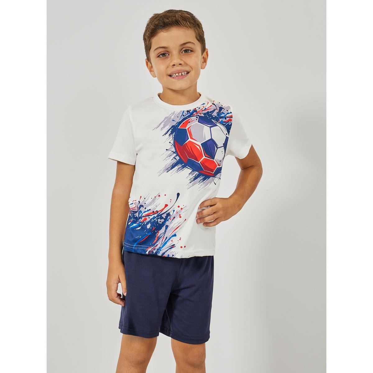 Styli Football Print T-Shirt & Shorts Set-boys-clothing-setsandcoords-image-2