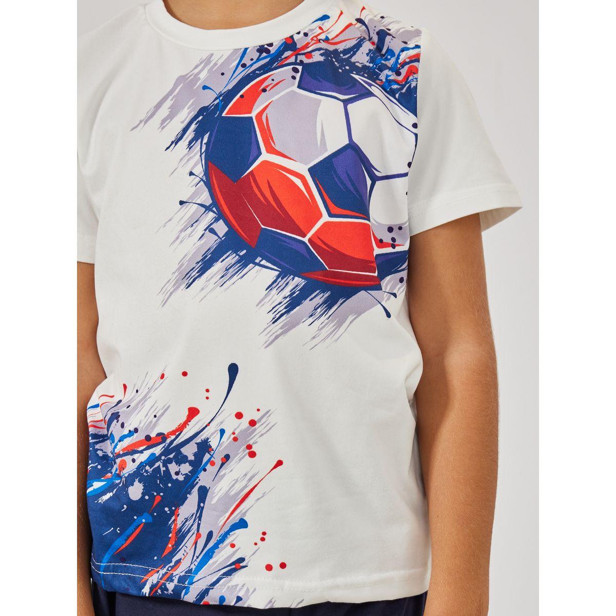 Styli Football Print T-Shirt & Shorts Set-boys-clothing-setsandcoords-image-3