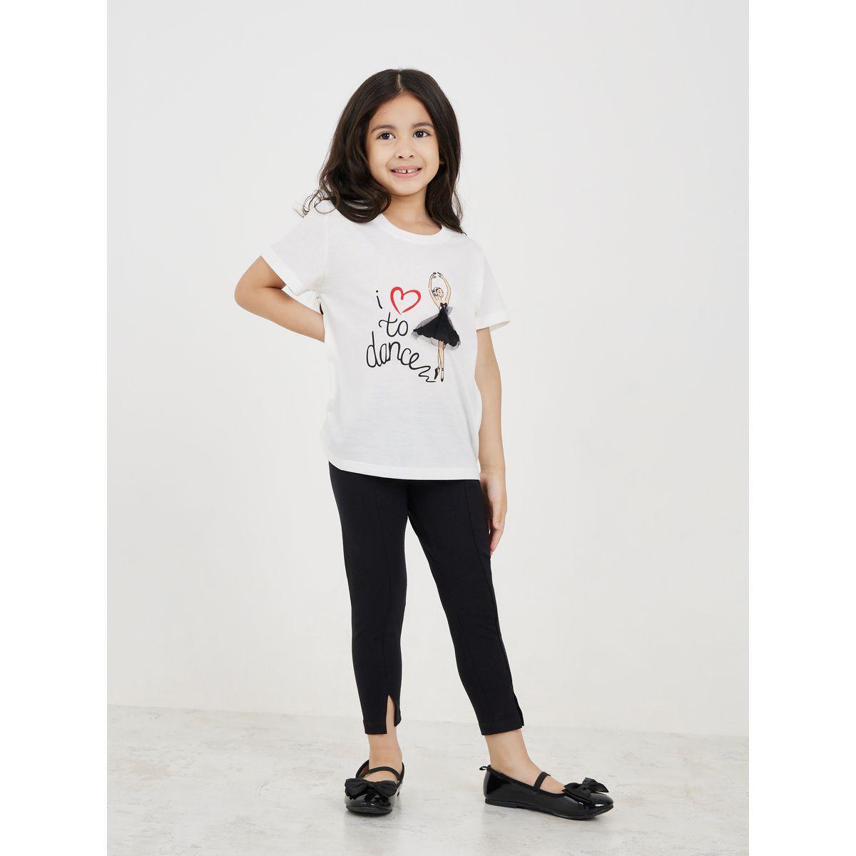 Styli Princess Applique Printed T-Shirt-girls-clothing-blousesandshirts-image-2