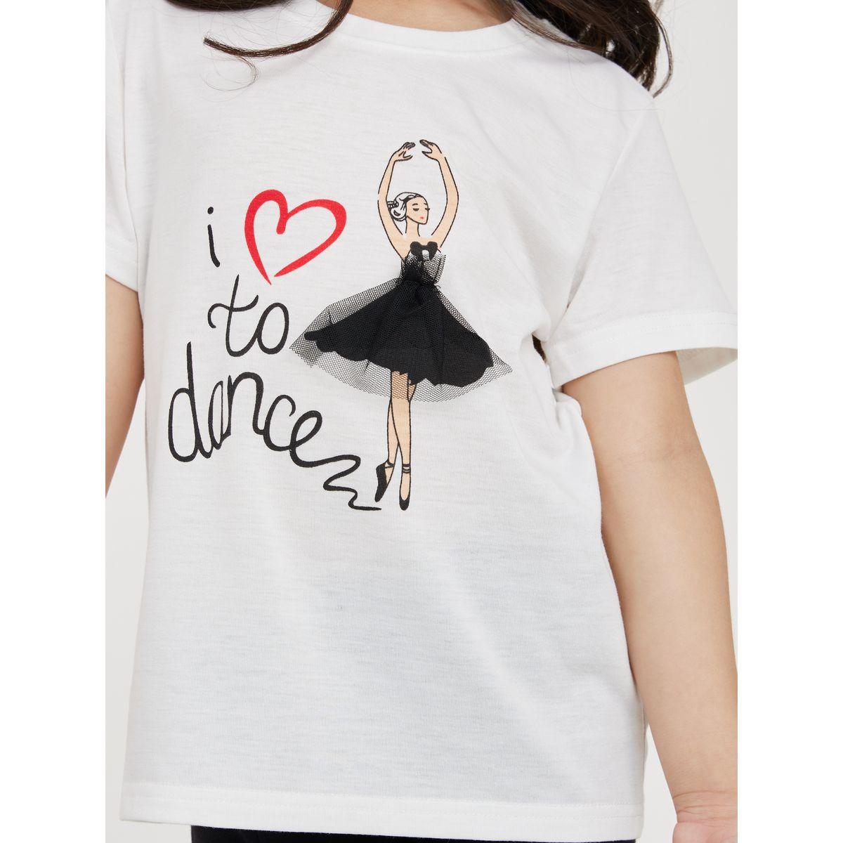 تيشيرت مطبع بكتابة مع اكمام قصيرة-girls-clothing-blousesandshirts-image-3