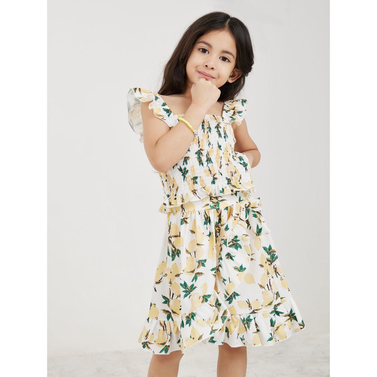 Styli Floral Print Top & Ruffle Hem Skirt Set-girls-clothing-setsandcoords-image-2