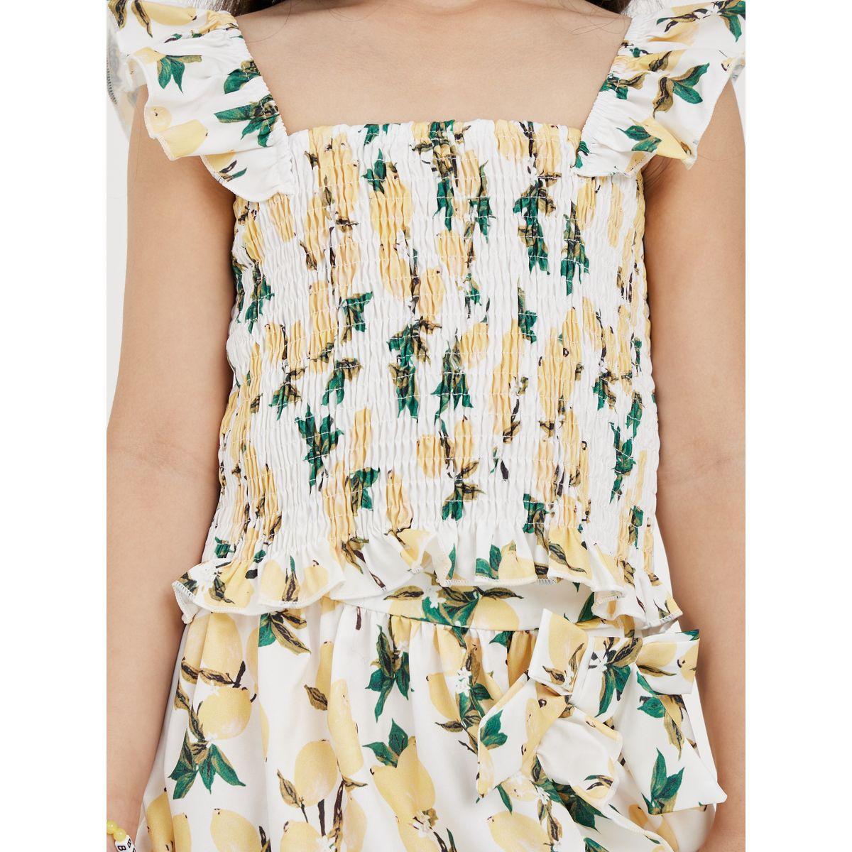 Styli Floral Print Top & Ruffle Hem Skirt Set-girls-clothing-setsandcoords-image-3