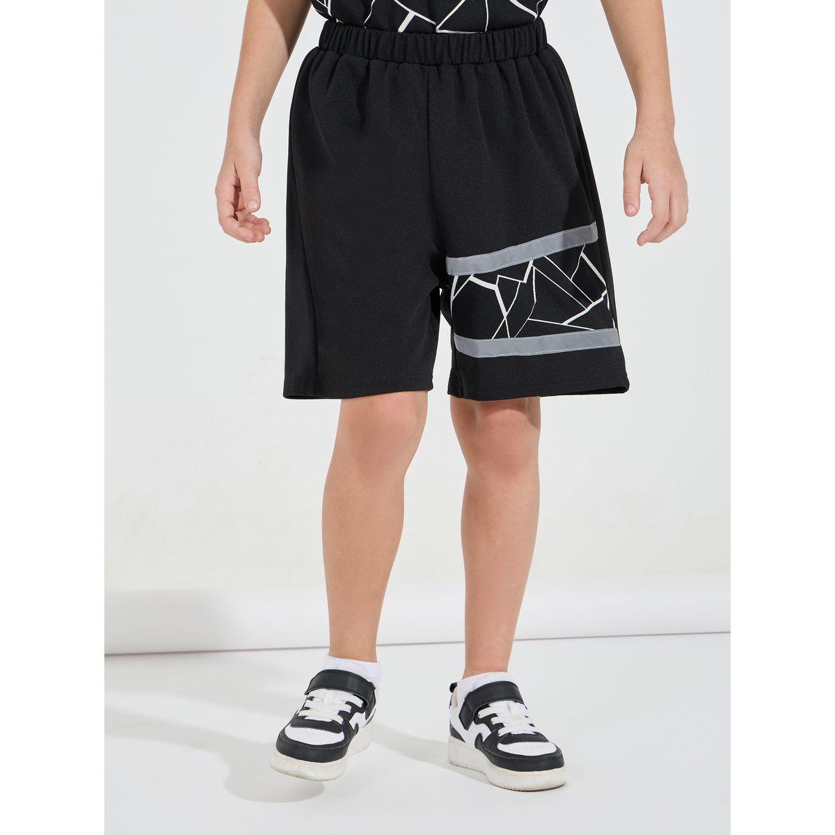 Styli Geo Print T-Shirt & Shorts Set-boys-clothing-setsandcoords-image-4