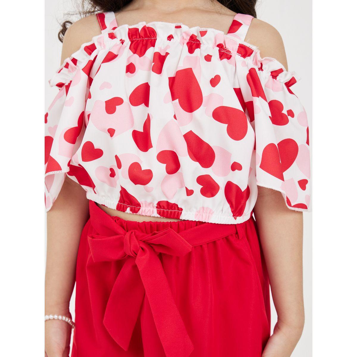 مجموعة من شورت مع بلوزة باكتاف مكشوفة-girls-clothing-setsandcoords-image-3