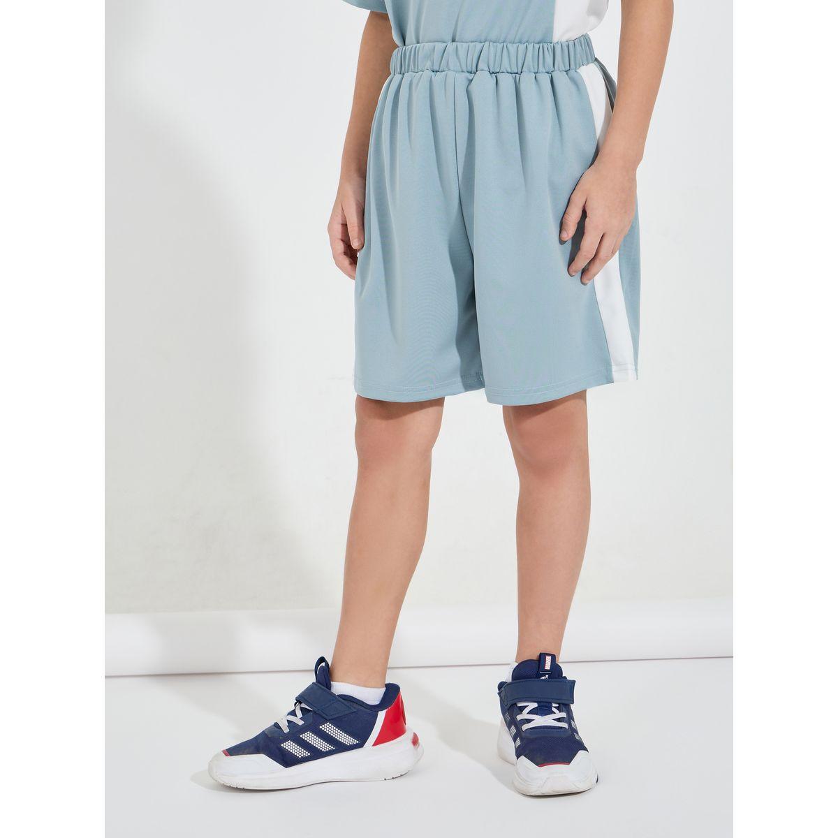 Styli Contrast Panel Printed T-Shirt & Shorts Set-boys-clothing-setsandcoords-image-4