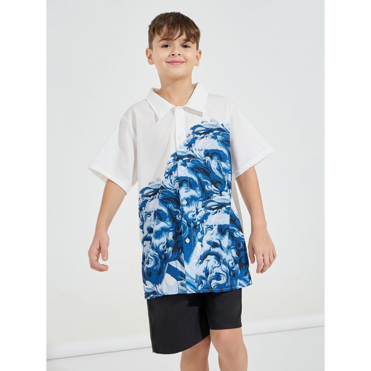 Styli Graphic Print Shirt & Shorts Set-boys-clothing-setsandcoords-image-2