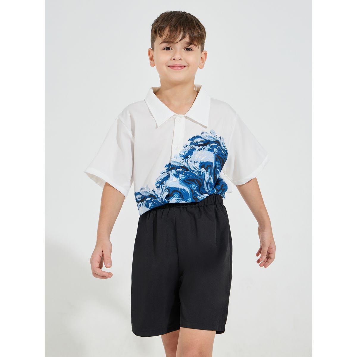 Styli Graphic Print Shirt & Shorts Set-boys-clothing-setsandcoords-image-3